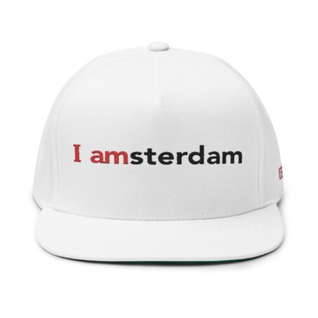 I Amsterdam Embroidered Flat Bill Cap